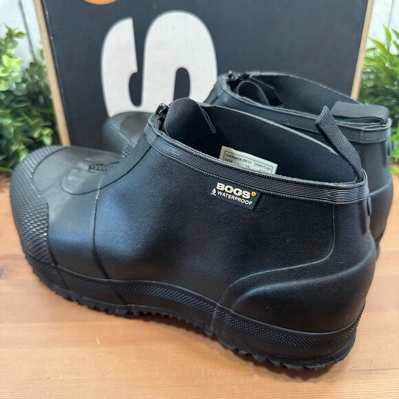 Bogs Men's Overshoe Zip CT Composite Toe Boots Black Size 7 - Picture 5 of 9